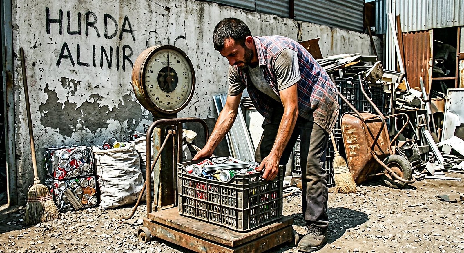 Alüminyum hurdasının tartımı