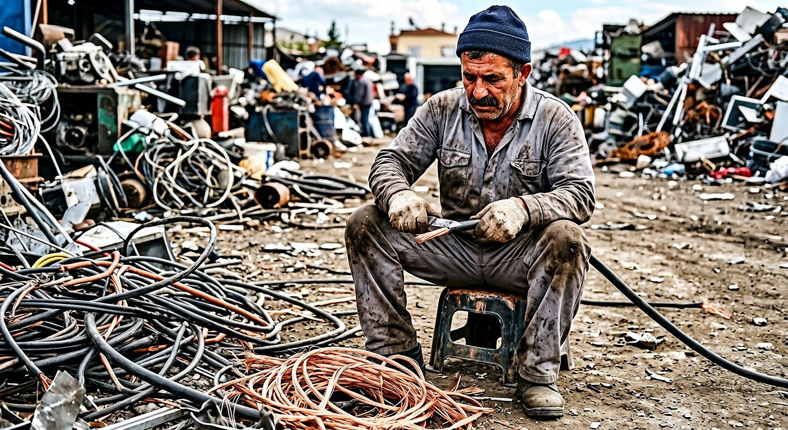 Bakır kablo parçalarının ayrıştırılması