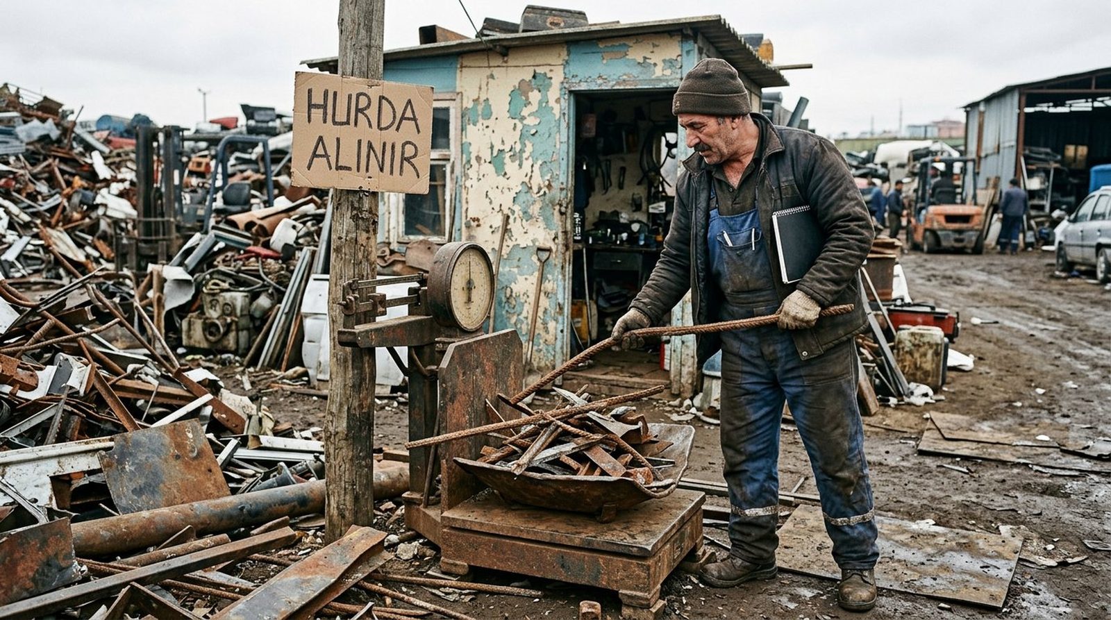 Demir ve çelik hurda parçaları