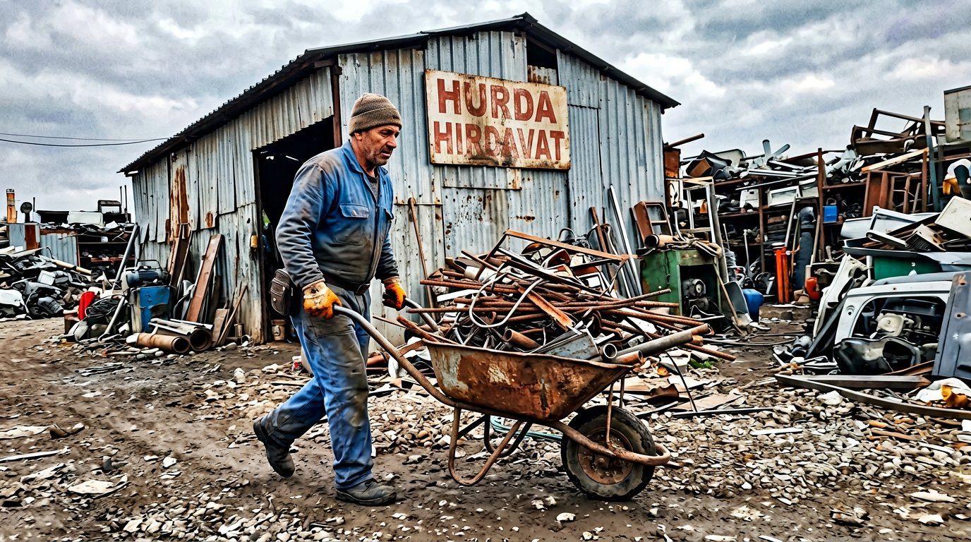 Metal parçaların yükleme ve taşıma işlemi